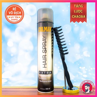 Gôm xịt tóc colmav hair spray 2020 usa + tặng lược chaoba | rẻ vô địch