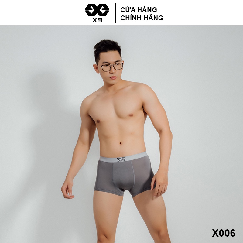 Combo 3 Quần Lót Nam Boxer Trunk Kháng Khuẩn Cotton Co Giãn Thoáng Mát - Thương Hiệu X9 - X006
