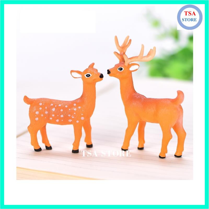 Phụ kiện tiểu cảnh terrarium Hươu sao đứng trang trí tiểu cảnh/chậu cây mini/hồ cá/bonsai/hòn non bộ/sen đá/xương rồng