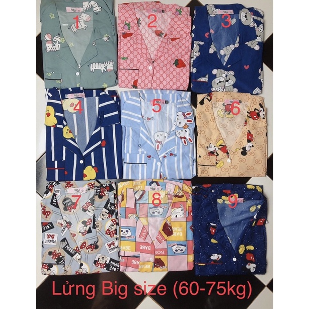 Đồ Bộ Pijama big size 60-75kg