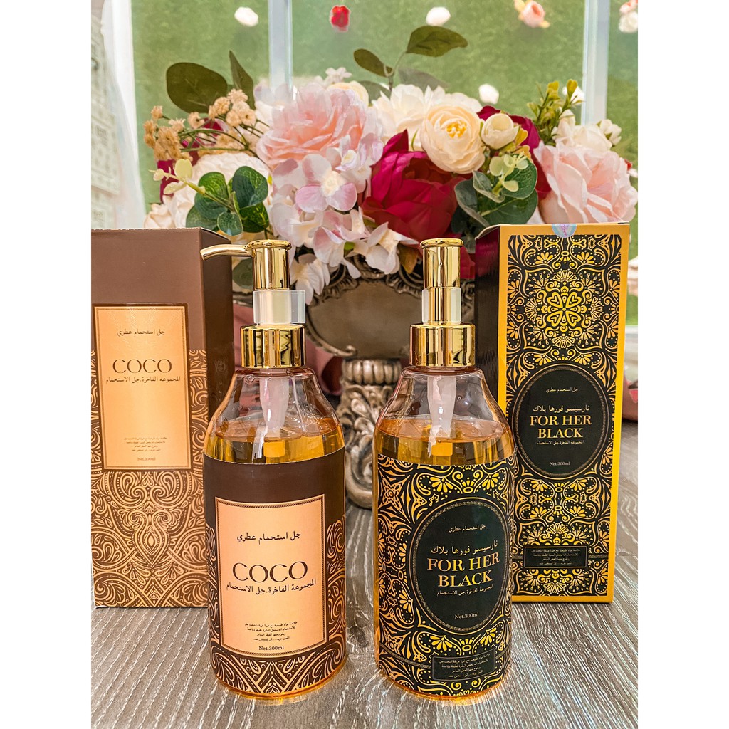 SỮA TẮM ❄️ Combo 2 Chai Sữa Tắm Nước Hoa Hương Coco, Hương For Her Black Siêu Thơm,Trắng Mịn The White