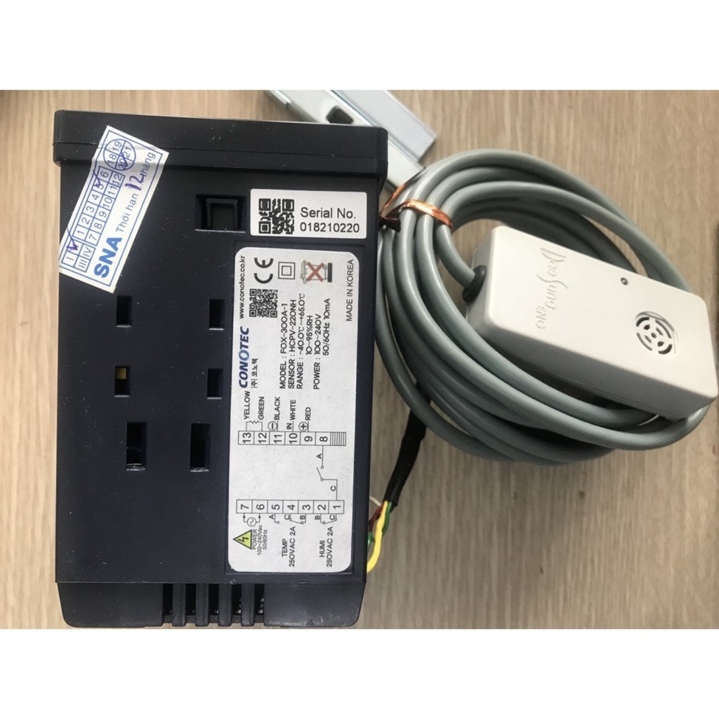 [FOX] Bộ điều khiển nhiệt độ và độ ẩm FOX300A-1 2 relay nhiệt độ, độ ẩm và kèm theo SENSOR