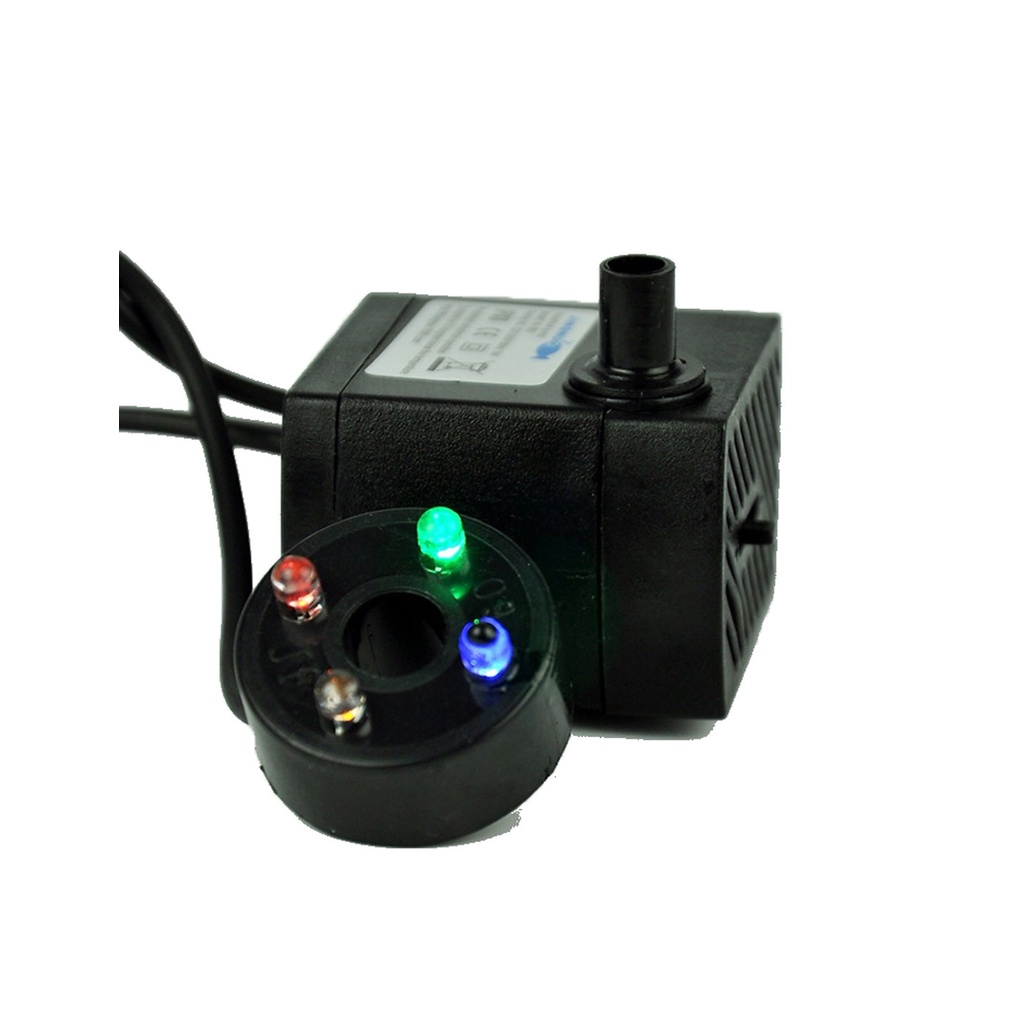 Bơm nước tiểu cảnh bể cá mini có đèn led
