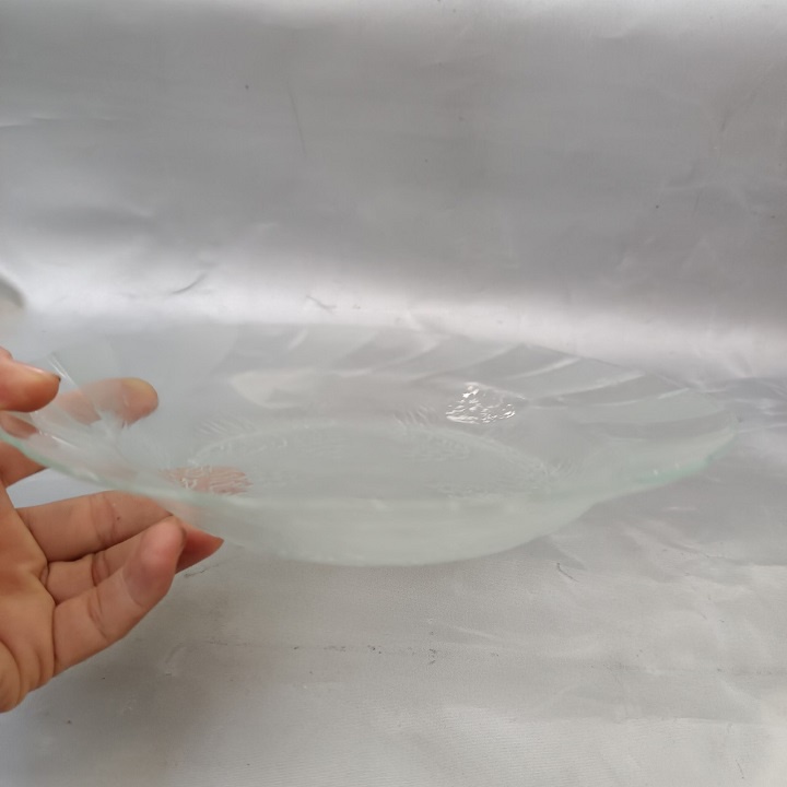 Đĩa Thủy Tinh Sâu Lòng 21  cm Đựng Đồ ăn Hàng Loại Đẹp