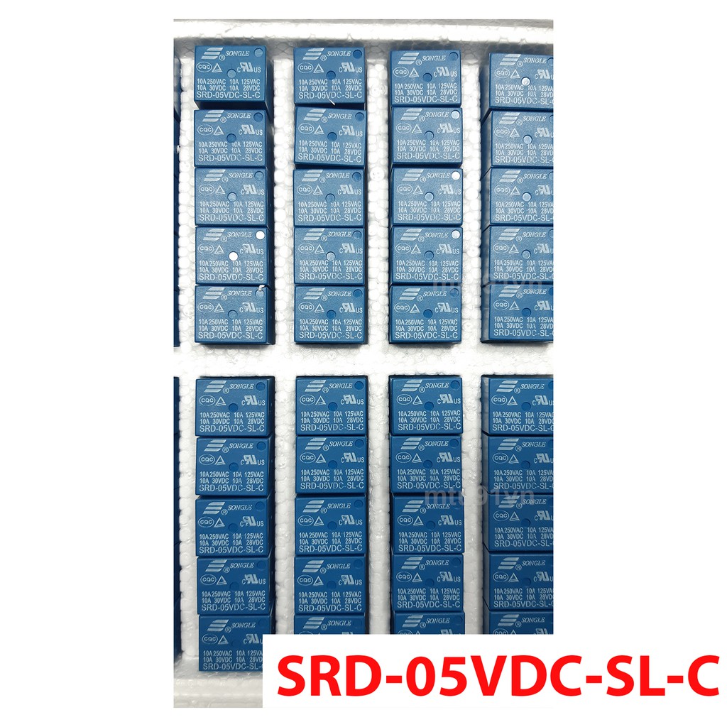 Relay (role) 3V / 5V / 12V / 24V - 5 chân Songle - SRD-05VDC-SL-C / SRD-12VDC-SL-C / SRD-24VDC-SL-C