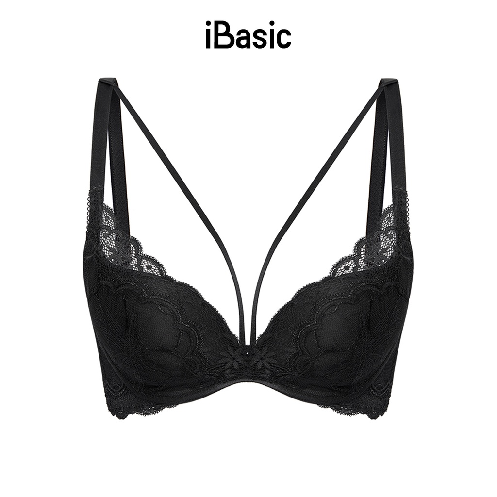 Áo ngực không gọng mút vừa ren phối dây Tshirt iBasic BRAW084