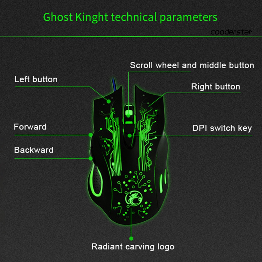 Chuột chơi game IMICE X9 có dây và đèn nhiều màu sắc