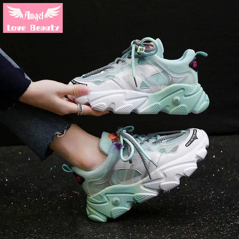 Giày Thể Thao Lưới Thoáng Khí Đế Mềm Chống Trượt Cho Bé Gái