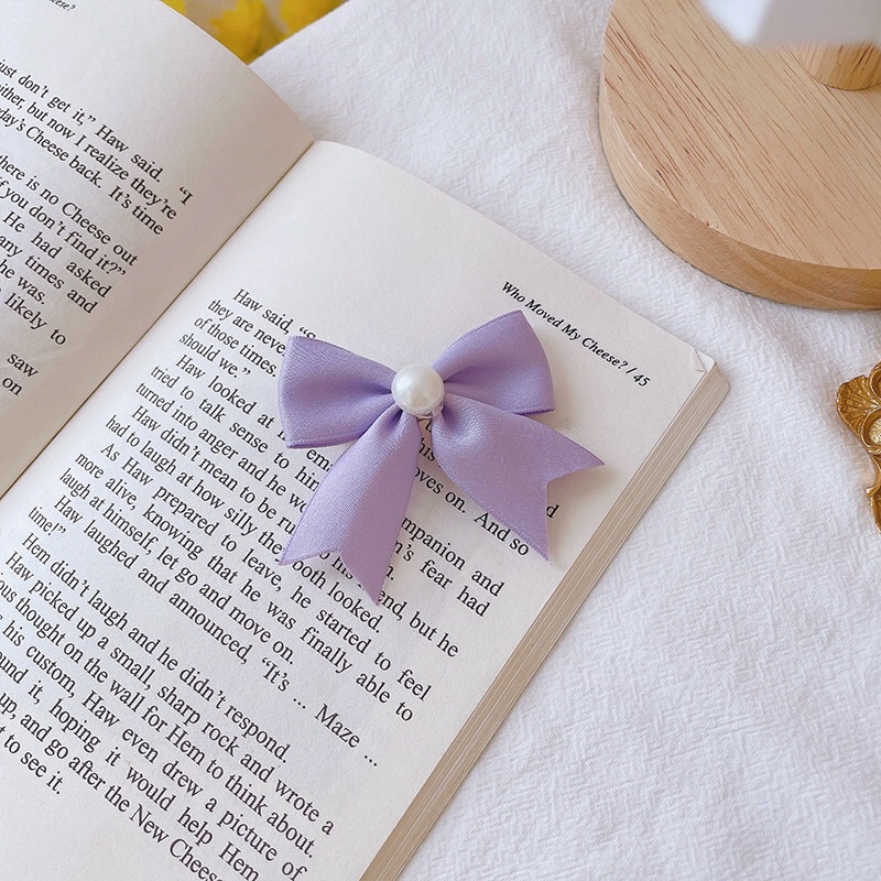 Kẹp Tóc Nơ Đính Ngoc Trai Thời Trang Xinh Xắn Cho Nữ