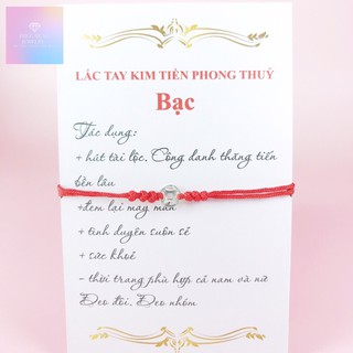 Lắc tay chỉ đỏ tết xu kim tiền bạc may mắn PHJ mã LTT01