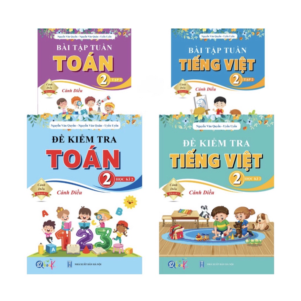 Sách - Combo Bài Tập Tuần và Đề Kiểm Tra Toán và Tiếng Việt lớp 2 Cánh Diều - Học Kì 2