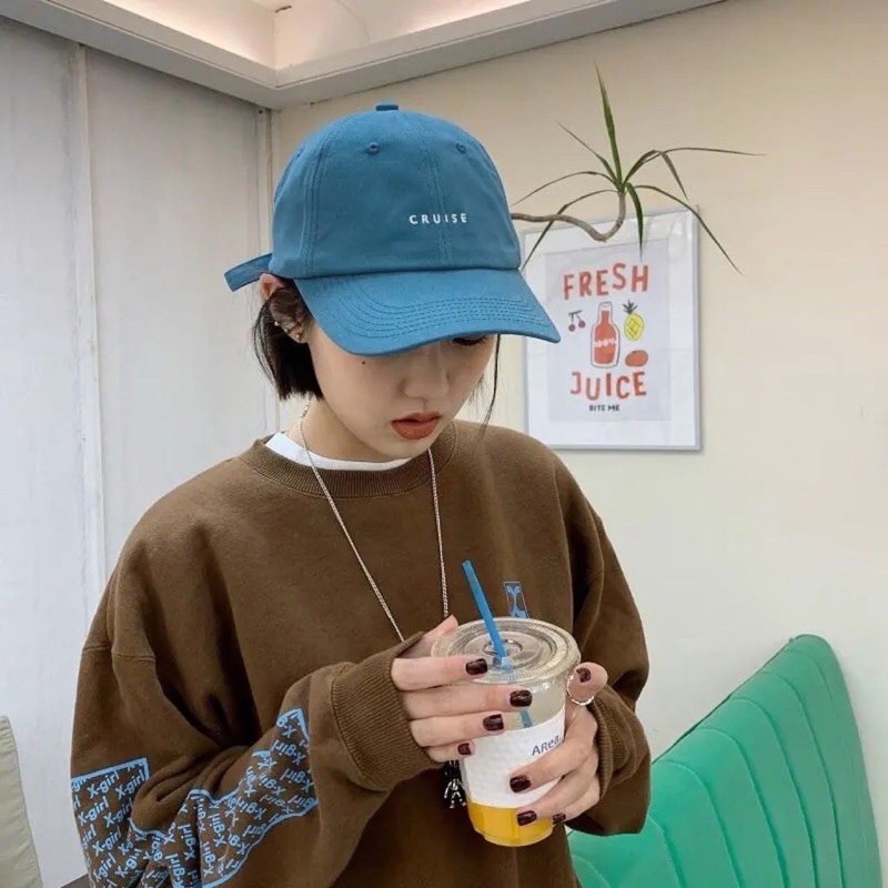 Mũ lưỡi trai chữ thêu Cruise hot mùa hè 2022 UNISEX nam nữ