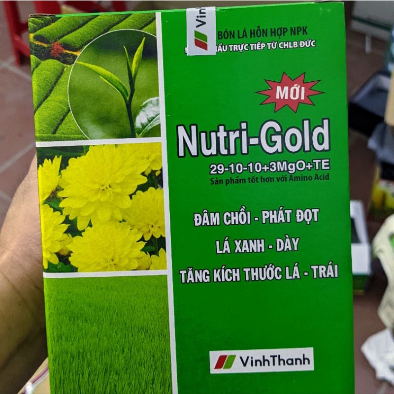 Phân bón Nutri - Gold 29-10-10 . Siêu đâm chồi phát đọt, xanh dày, bóng mỡ lá