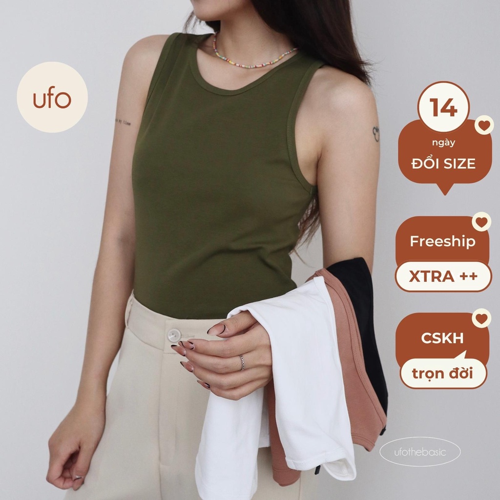 Áo tank top ba lỗ chất borib co giãn tốt - ufo tank top - ufo.thebasic