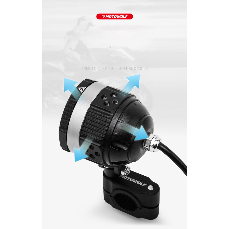 Bộ đèn trợ sáng MOTOWOLF MDL5005