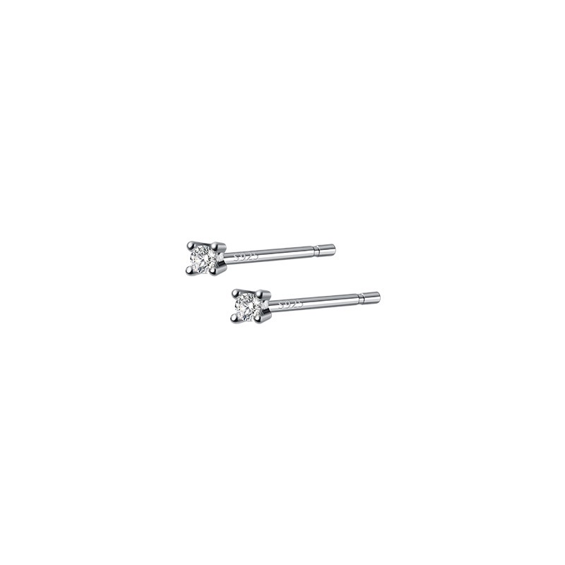 Bông tai bạc 1.5 ly H.A.S bạc 925 cá tính - ST0171