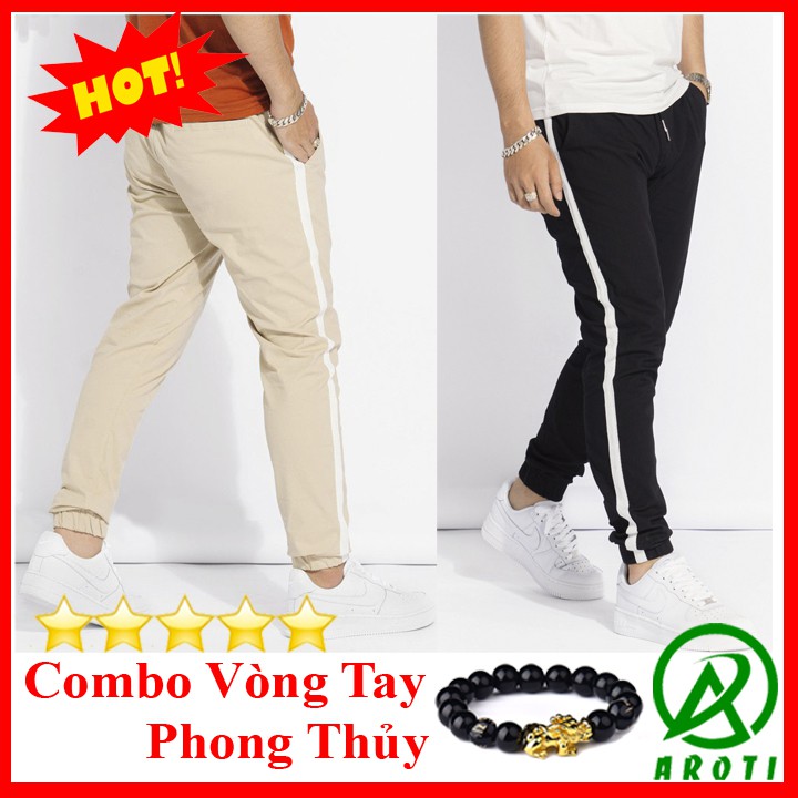 Quần Jogger Nam AROTI Form Slim Fit Vải Kaki Cao Cấp Mềm Mịn, Co Giãn Tốt Dáng Hàn Thể Thao Nhiều Màu- Đủ Size Qk43+VT