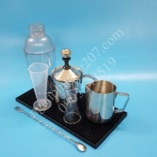 7 dụng cụ quầy pha chế  ( shaker 700ml in)