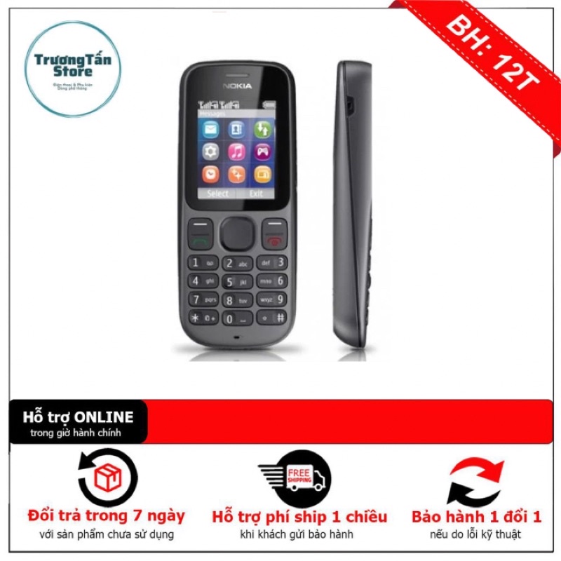 Điện thoại Nokia N101 2 sim , siêu bền đẹp , sẵn 2 màu xanh và đen , tặng kèm pin + sạc