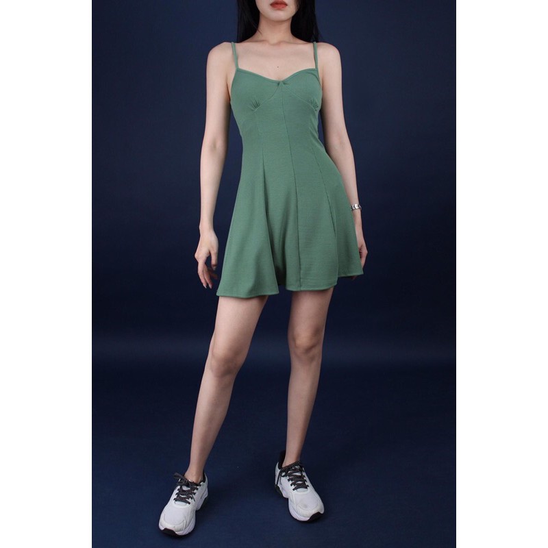 Đầm dây thun gân