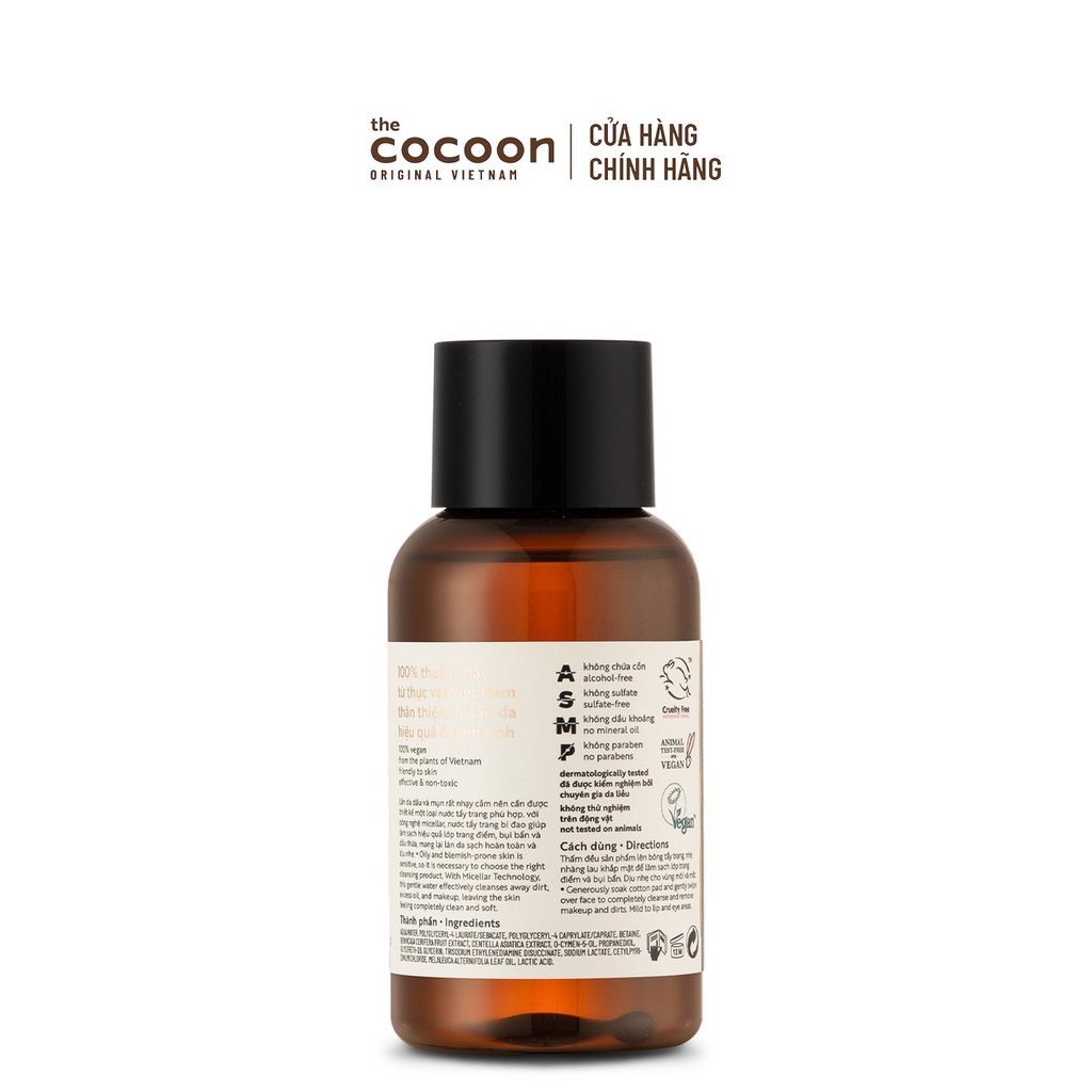 HÀNG TẶNG KHÔNG BÁN - Nước tẩy trang bí đao Cocoon tẩy sạch makeup & giảm dầu 140ml