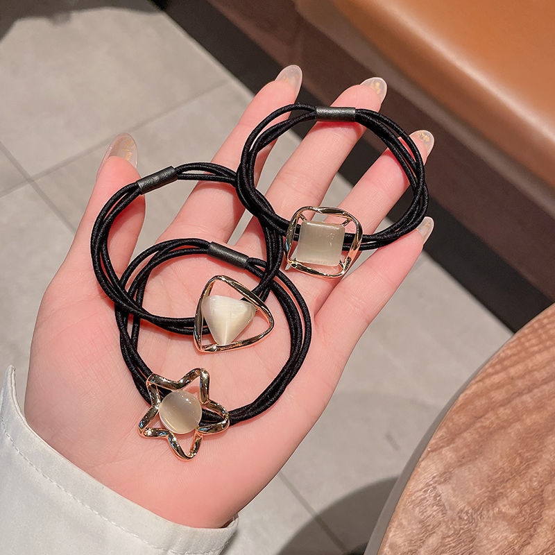 Dây Buộc Tóc Đính Đá Opal 2022 Thiết Kế Đơn Giản Phong Cách Mới