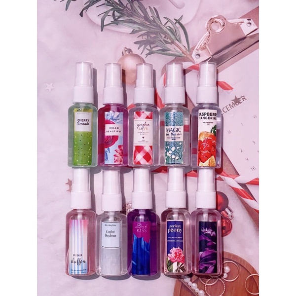 Xịt thơm body mist Bath and body works nhiều mùi || Faevar