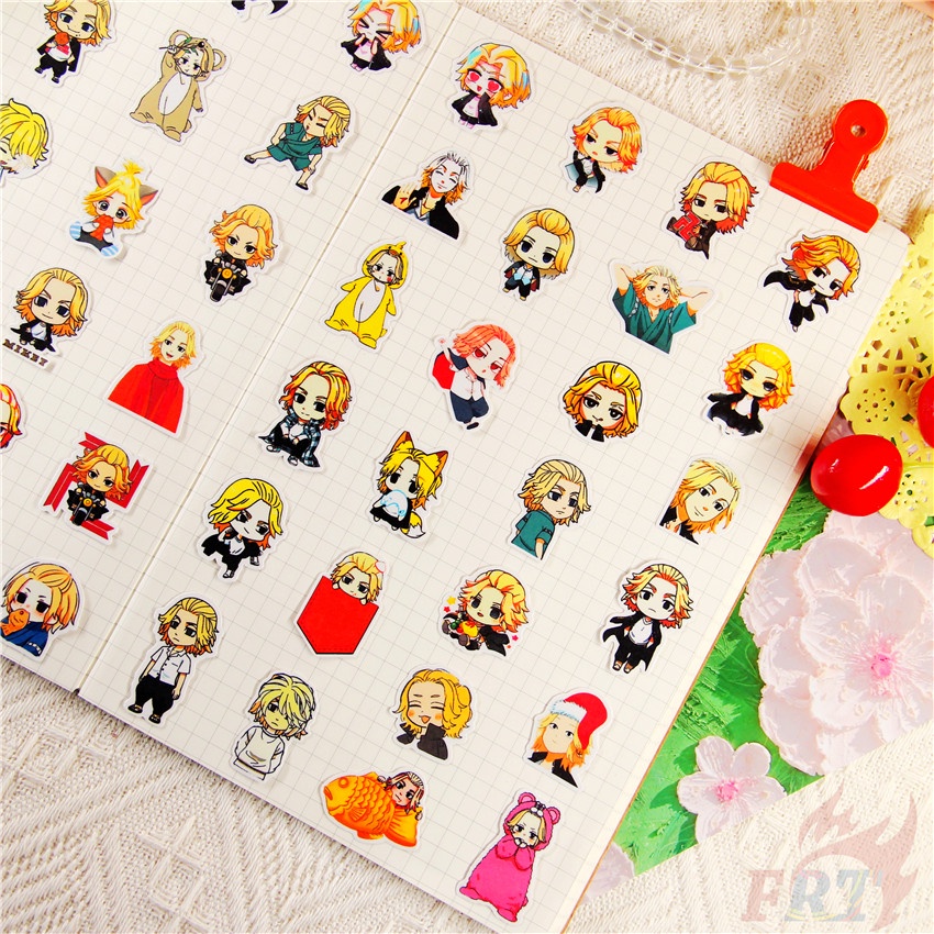 ❤ Mikey Q-1 Revengers của Tokyo. Sticker Dán Trang Trí Nhật Ký Hình Manjiro Sano ❤ Set 48 Miếng Dán Trang Trí Album Thời Trang DIY