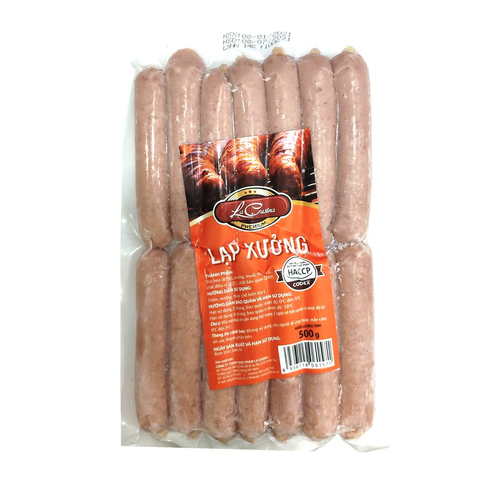 Lạp xưởng tươi Lacusina 500g