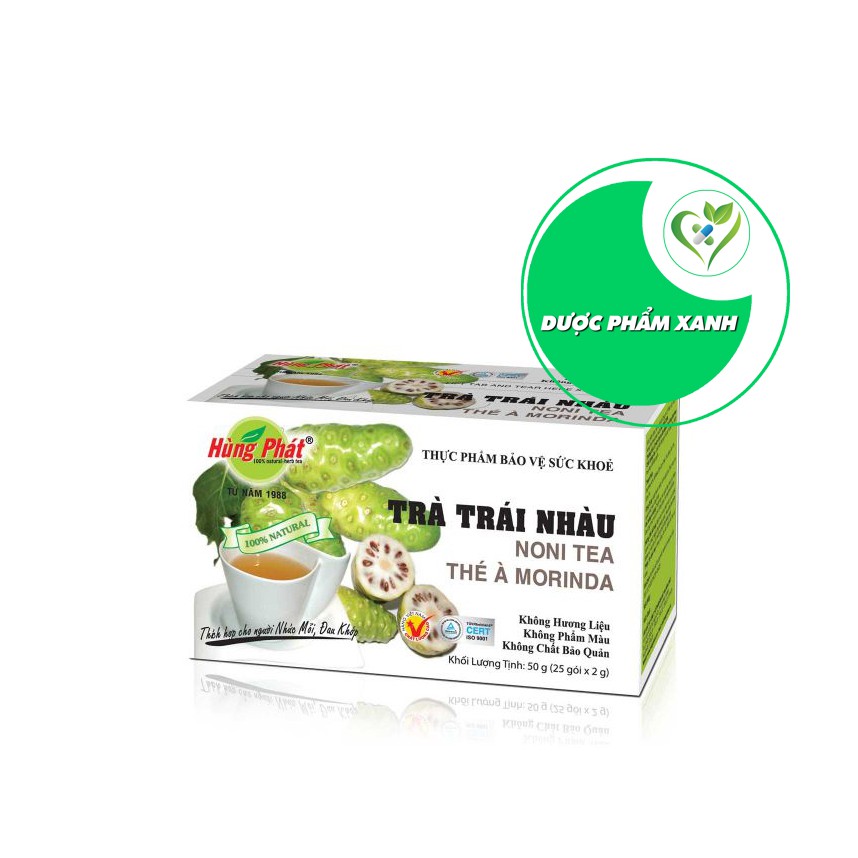 Trà TRÁI NHÀU (25 gói x 2g) - Thương hiệu Hùng Phát