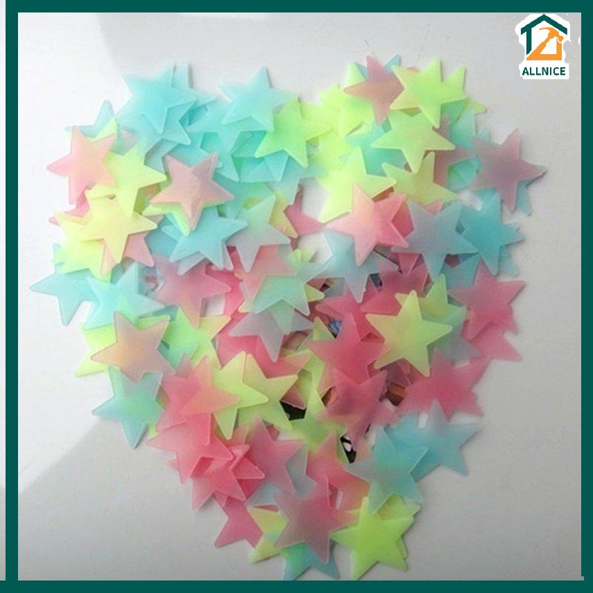 100PCS Star Wall Sticker Fluorescent Kids Bedroom Ceiling Star Wall Stickers