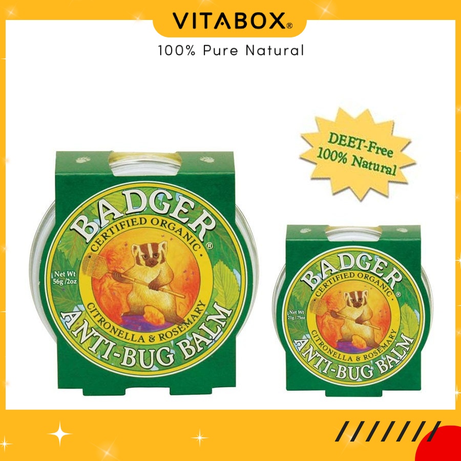 Badger - Sáp Hữu Cơ Đuổi Muỗi, Chống Muỗi Và Côn Trùng Cắn - Anti Bug Balm [USDA Organic]