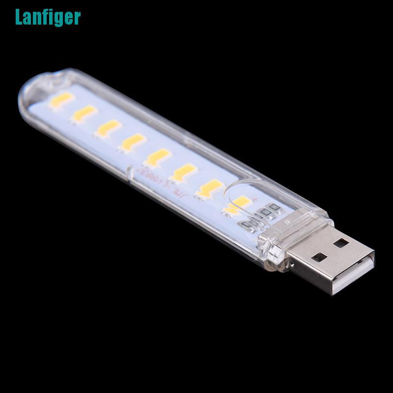 Đèn LED USB 5V 8 Bóng Mini Di Động Tiện Dụng Cho Máy Tính