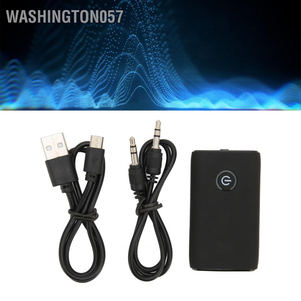 Washington057 Washington057 Bộ phát và nhận Bluetooth 5.0 chuyển đổi không dây 2 trong 1 3 5mm Tương thích với Máy tính bảng điện thoại Android cho IOS