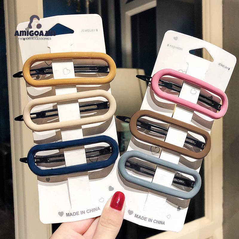 【amigoa.vn】Kẹp Tóc Mái Màu Kẹo Đơn Giản