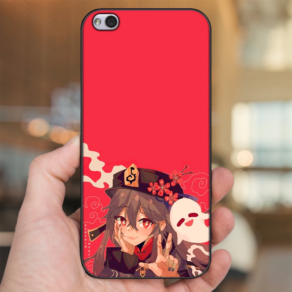 Ốp lưng Xiaomi Redmi 5A viền đen in hình Hutao Genshin Impact