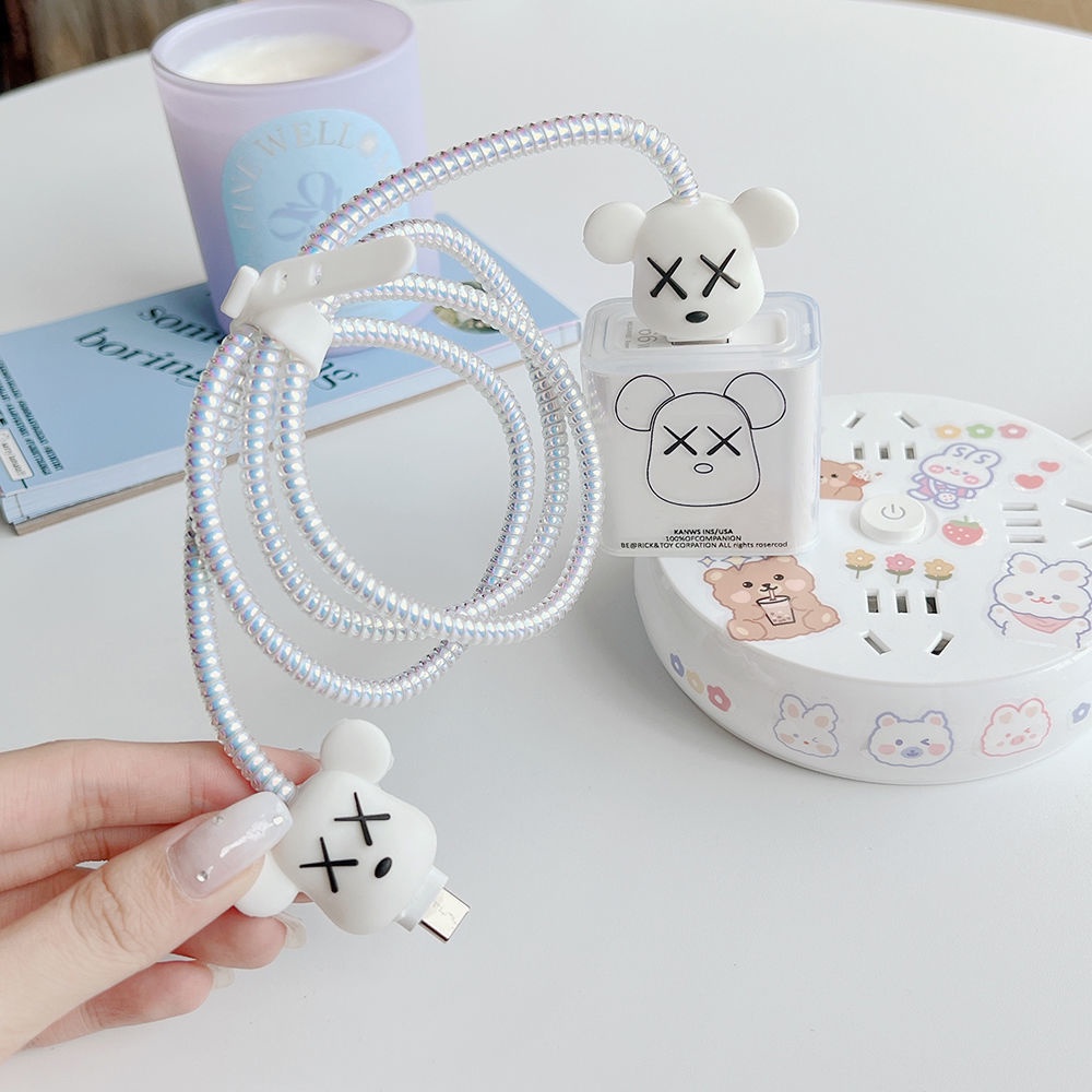 Bộ 5 Phụ Kiện Bảo Vệ Dây Cáp Sạc Xiaomi 67W MDY-12-ES Note11pro Dễ Thương