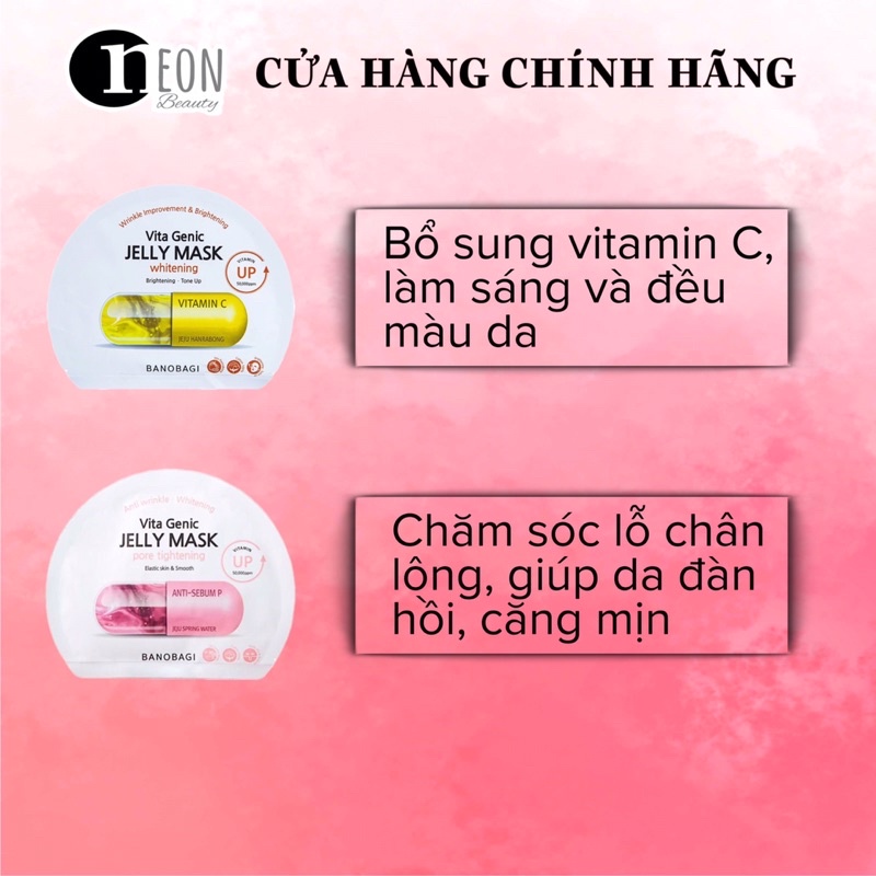 Mặt nạ Banobagi Vita Genic Jelly Mask, Mặt nạ thạch - Mask Banobagi dưỡng da, cấp ẩm, dưỡng trắng Hàn Quốc