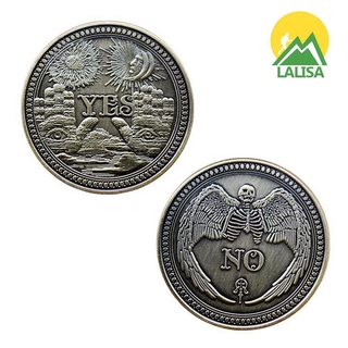 Đồng xu may mắn khắc chữ YES NO Ouija