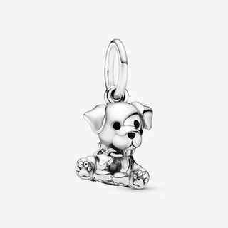 Pure Silver Dog Dangle Charm