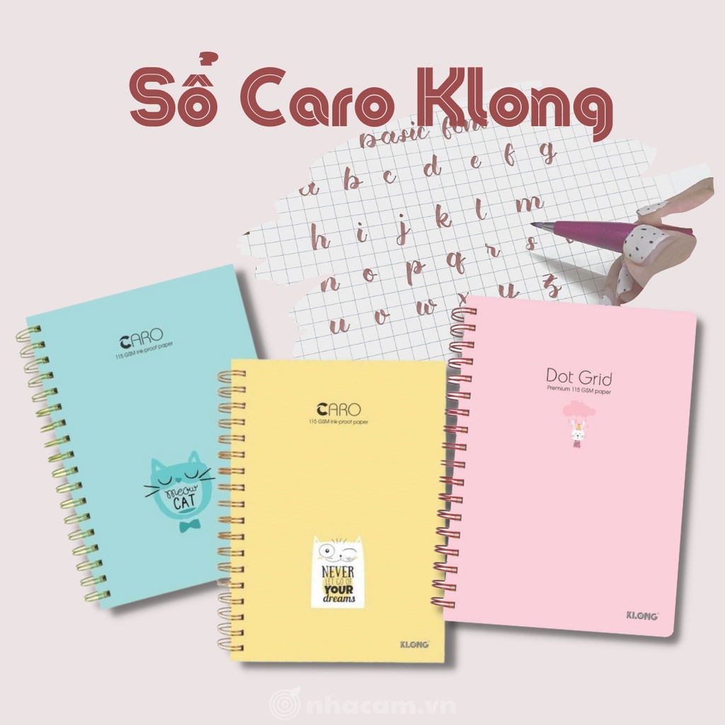 Sổ Klong Caro B5 Nhà Cam Lò Xo Kép 120 Gsm 200 Trang