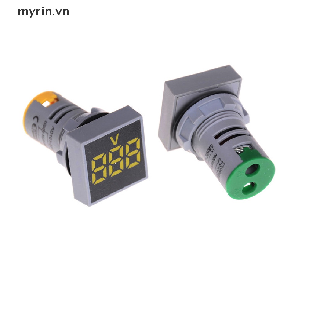 Vôn Kế Kỹ Thuật Số Hình Vuông Có Đèn LED 22MM AC12-500V