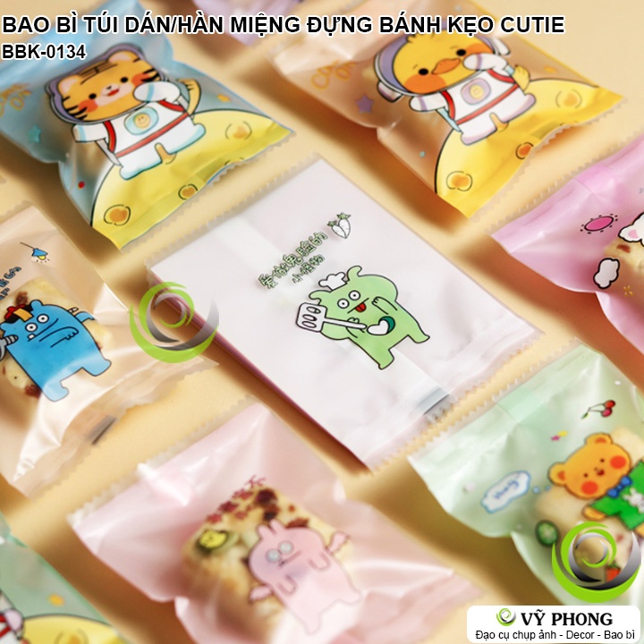 BAO BÌ TÚI HÀN MIỆNG DÁN MIỆNG ĐỰNG BÁNH KẸO CUTIE CARTOON LÀM QUÀ TẶNG DỊP LỄ TẾT NĂM MỚI NOEL BBK-0134