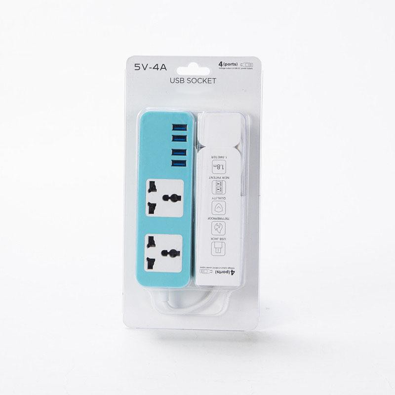 Ổ cắm điện thông minh S-204 tích hợp 4 cổng sạc nhanh USB 5V-4A