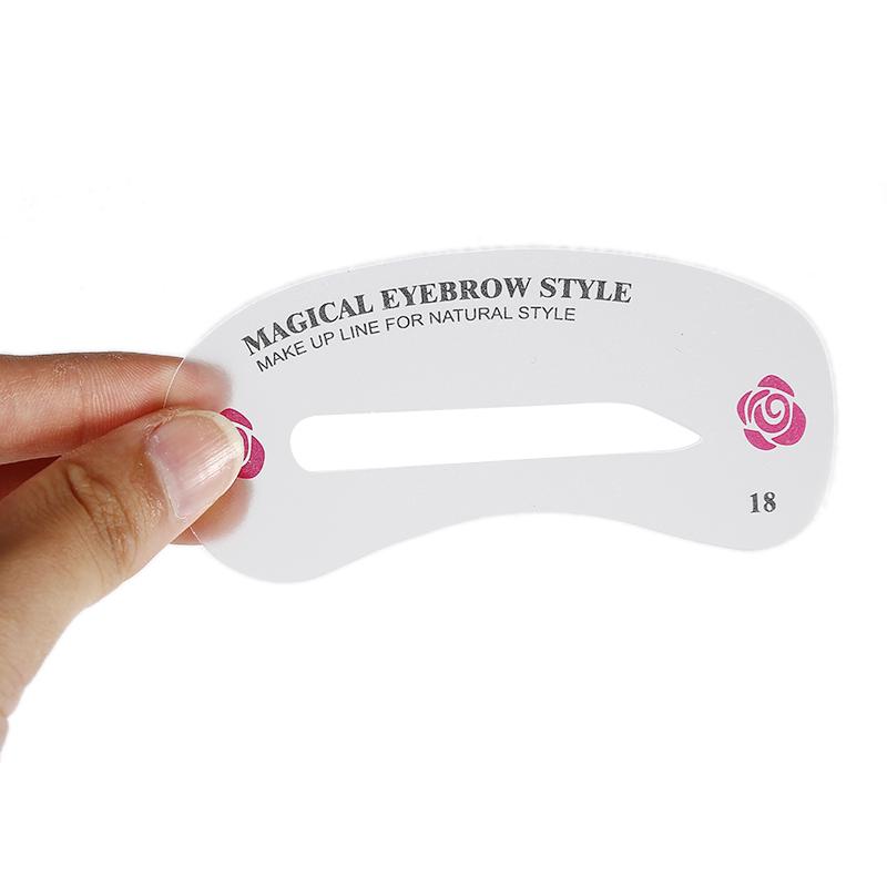 Reusable Eyebrow Stencils 24PCs Shaping Grooming Brow Template Make Up