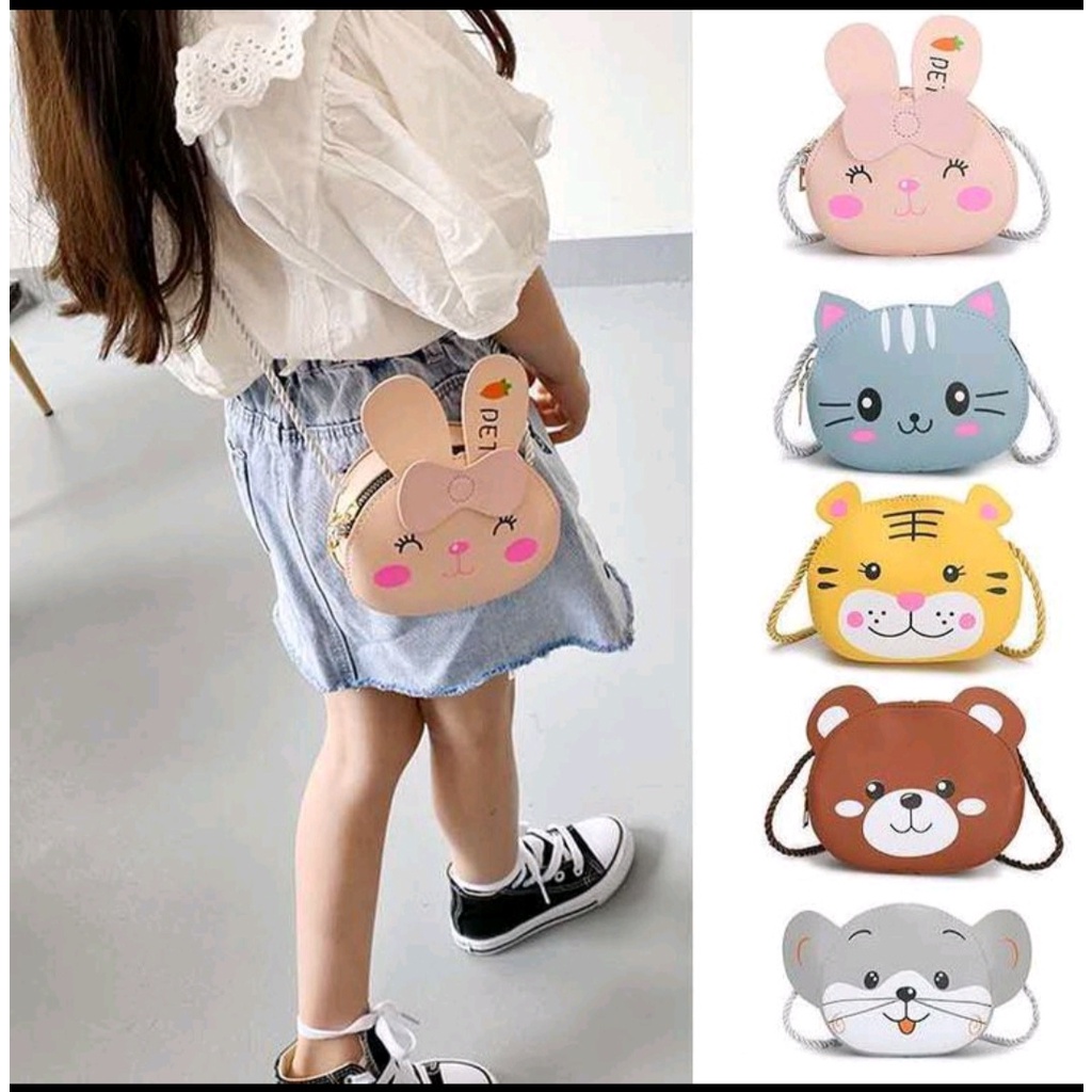 Túi đeo chéo mini cho bé gái, túi hình thú hoạt hình xinh xắn dễ thương bé 1 đến 10 tuổi