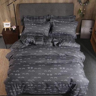 Set chăn ga cotton poly 4 món mắt vàng