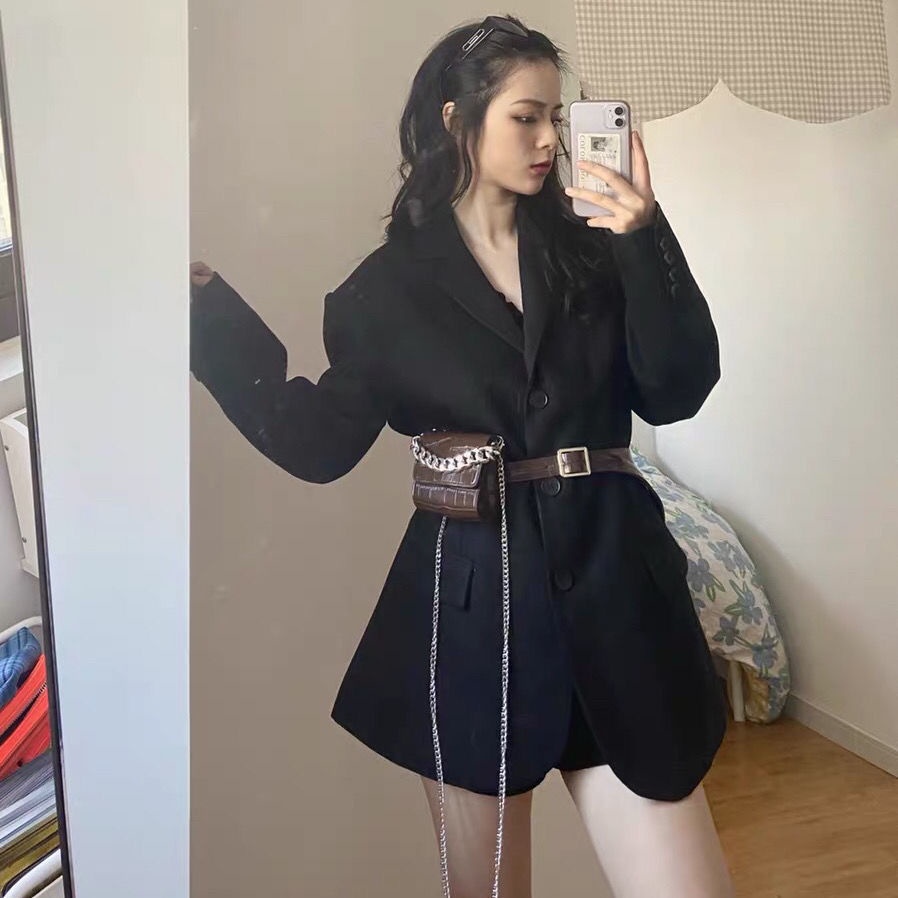 Túi hộp vuông túi mini dây xích túi ví thắt lưng thời trang da rắn