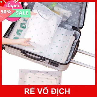 Túi zip CHỐNG NƯỚC chất liệu nhựa lụa đựng đồ cá nhân in hình xương rồng [T4S29.12-[2019]]