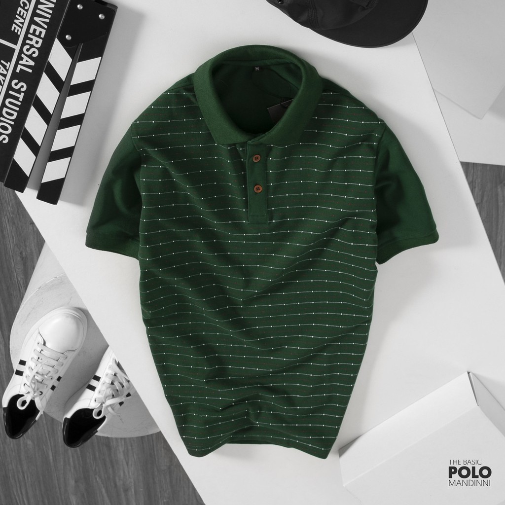 Áo thun polo in họa tiết đơn giản phối tinh tế by mandinni | BigBuy360 - bigbuy360.vn